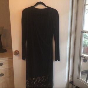 Elegant Black Dress with Gold Accents